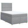 Boxspringbett mit Matratze Hellgrau 120x190 cm Stoff