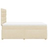 Boxspringbett mit Matratze Creme 120x190 cm Stoff