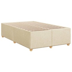 Boxspringbett mit Matratze Creme 120x190 cm Stoff