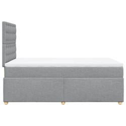 Boxspringbett mit Matratze Hellgrau 120x190 cm Stoff