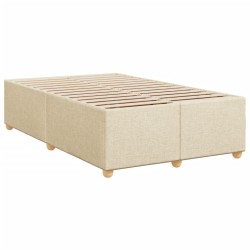 Boxspringbett mit Matratze Creme 120x200 cm Stoff