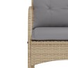 Garten-Schaukelstuhl mit Kissen Beige Poly Rattan