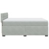 Boxspringbett mit Matratze Hellgrau 140x190 cm Samt