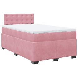 Boxspringbett mit Matratze Rosa 120x190 cm Samt