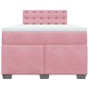 Boxspringbett mit Matratze Rosa 120x190 cm Samt