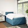 Boxspringbett mit Matratze Blau 120x200 cm Samt