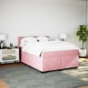 Boxspringbett mit Matratze Rosa 160x200 cm Samt