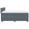 Boxspringbett mit Matratze Dunkelgrau 200x200 cm Samt