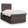 Boxspringbett mit Matratze Dunkelbraun 120x200 cm Stoff