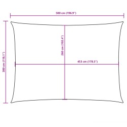 Sonnensegel Oxford-Gewebe Rechteckig 3x5 m Weiß
