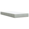 Boxspringbett mit Matratze Hellgrau 80x200 cm Samt