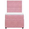 Boxspringbett mit Matratze Rosa 90x200 cm Samt