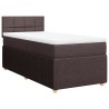 Boxspringbett mit Matratze Dunkelbraun 90x190 cm Stoff