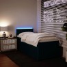 Boxspringbett mit Matratze Blau 90x190 cm Samt