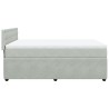 Boxspringbett mit Matratze Hellgrau 160x200 cm Samt