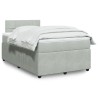 Boxspringbett mit Matratze Hellgrau 120x190 cm Samt