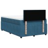 Boxspringbett mit Matratze Blau 120x190 cm Samt