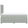 Boxspringbett mit Matratze Hellgrau 120x190 cm Samt