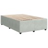 Boxspringbett mit Matratze Hellgrau 120x190 cm Samt