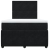 Boxspringbett mit Matratze Schwarz 120x190 cm Samt