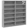 Vitrinenschrank Grau Sonoma 60x8,5x58 cm Holzwerkstoff