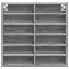 Vitrinenschrank Grau Sonoma 60x8,5x58 cm Holzwerkstoff