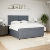 Boxspringbett mit Matratze Dunkelgrau 180x200 cm Samt