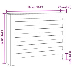 Heizkörperverkleidung Braun Eiche 104x20x82 cm Holzwerkstoff