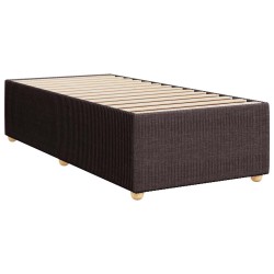 Boxspringbett mit Matratze Dunkelbraun 90x190 cm Stoff