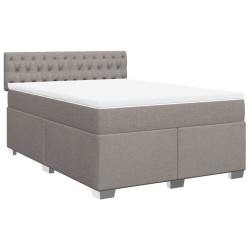 Boxspringbett mit Matratze Taupe 160x200 cm Stoff