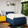 Boxspringbett mit Matratze Blau 120x190 cm Stoff