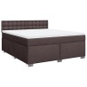 Boxspringbett mit Matratze Dunkelbraun 180x200 cm Stoff