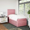 Boxspringbett mit Matratze Rosa 90x190 cm Samt