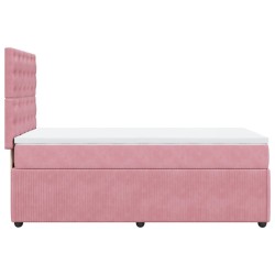 Boxspringbett mit Matratze Rosa 90x190 cm Samt