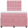 Boxspringbett mit Matratze Rosa 120x190 cm Samt