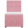 Boxspringbett mit Matratze Rosa 80x200 cm Samt