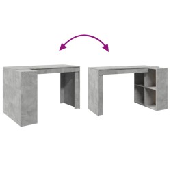 Schreibtisch Betongrau 123,5x73,5x75 cm Holzwerkstoff