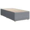 Boxspringbett mit Matratze Hellgrau 90x190 cm Stoff