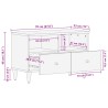 TV-Schrank 70x33x46 cm Massivholz Mango