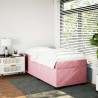 Boxspringbett mit Matratze Rosa 100x200 cm Samt