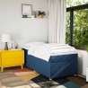 Boxspringbett mit Matratze Blau 100x200 cm Stoff