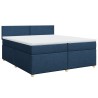 Boxspringbett mit Matratze Blau 200x200 cm Stoff