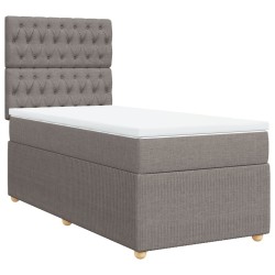 Boxspringbett mit Matratze Taupe 90x190 cm Stoff