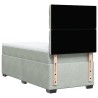 Boxspringbett mit Matratze Hellgrau 90x190 cm Samt