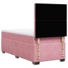 Boxspringbett mit Matratze Rosa 90x200 cm Samt