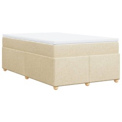 Boxspringbett mit Matratze Creme 120x190 cm Stoff