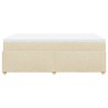 Boxspringbett mit Matratze Creme 120x190 cm Stoff