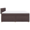 Boxspringbett mit Matratze Dunkelbraun 200x200 cm Stoff