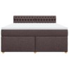 Boxspringbett mit Matratze Dunkelbraun 180x200 cm Stoff