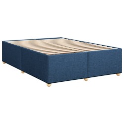 Boxspringbett mit Matratze Blau 140x200 cm Stoff